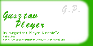 gusztav pleyer business card